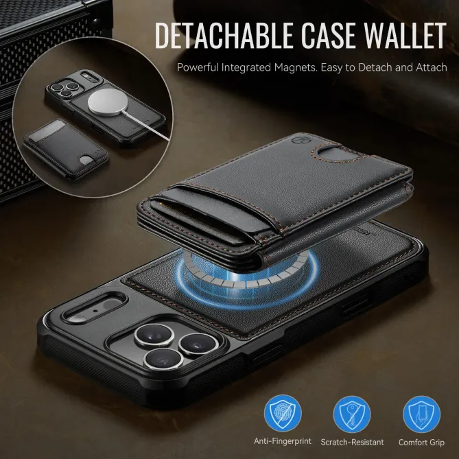 Coque iPhone 17 Pro Max J10 MagSafe Portefeuille Amovible