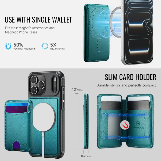 Coque iPhone 17 Pro Max J10 MagSafe Portefeuille Amovible