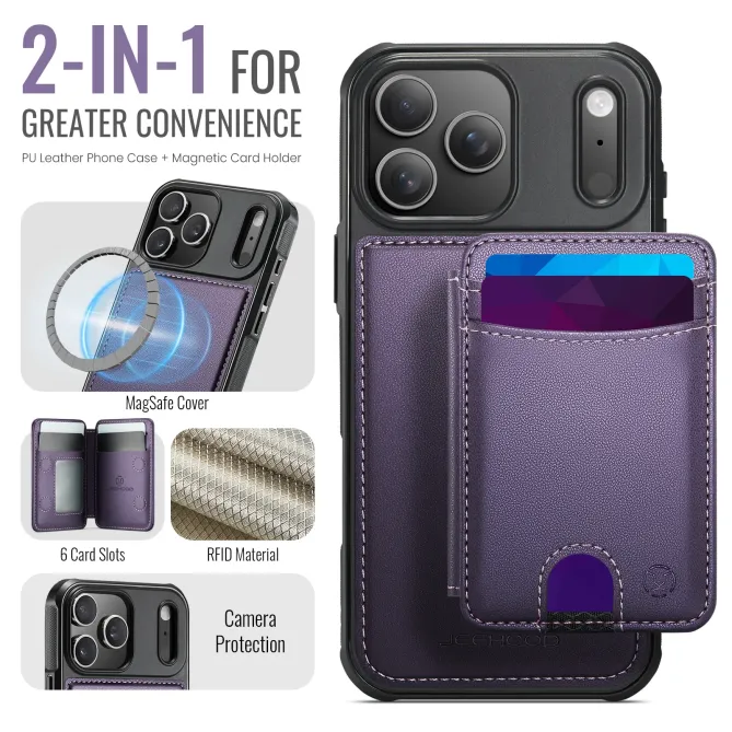 Coque iPhone 17 Pro Max J10 MagSafe Portefeuille Amovible