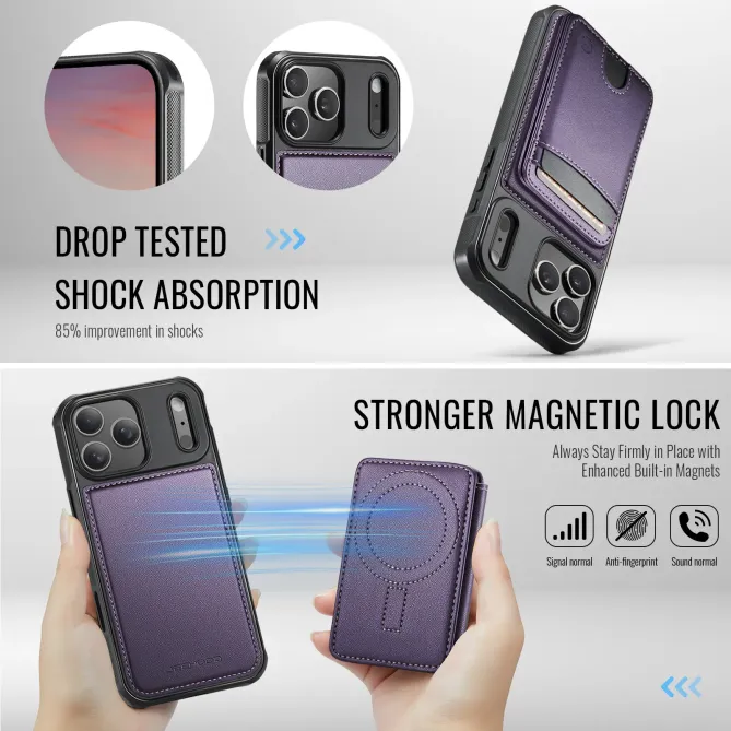 Coque iPhone 17 Pro Max J10 MagSafe Portefeuille Amovible