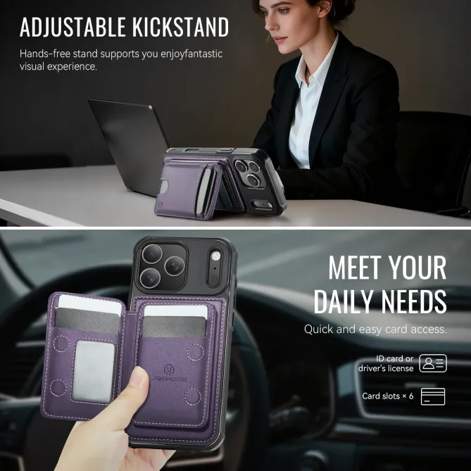 Coque iPhone 17 Pro Max J10 MagSafe Portefeuille Amovible