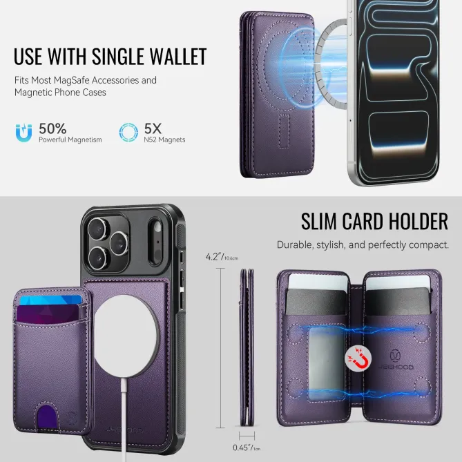 Coque iPhone 17 Pro Max J10 MagSafe Portefeuille Amovible