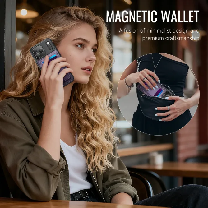 Coque iPhone 17 Pro Max J10 MagSafe Portefeuille Amovible