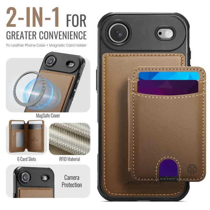 Coque iPhone Air J10 MagSafe Portefeuille Amovible