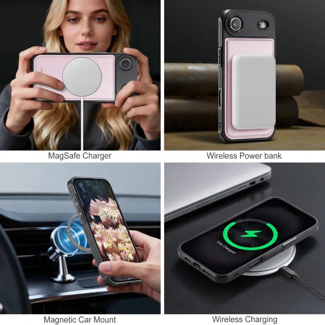 Coque iPhone Air J10 MagSafe Portefeuille Amovible