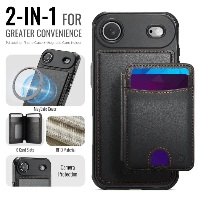 Coque iPhone Air J10 MagSafe Portefeuille Amovible