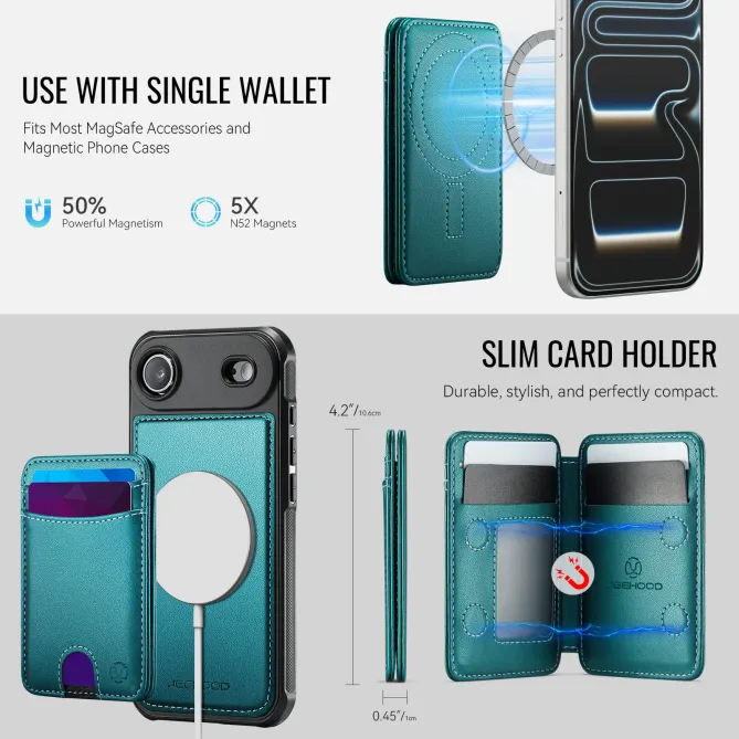 Coque iPhone Air J10 MagSafe Portefeuille Amovible