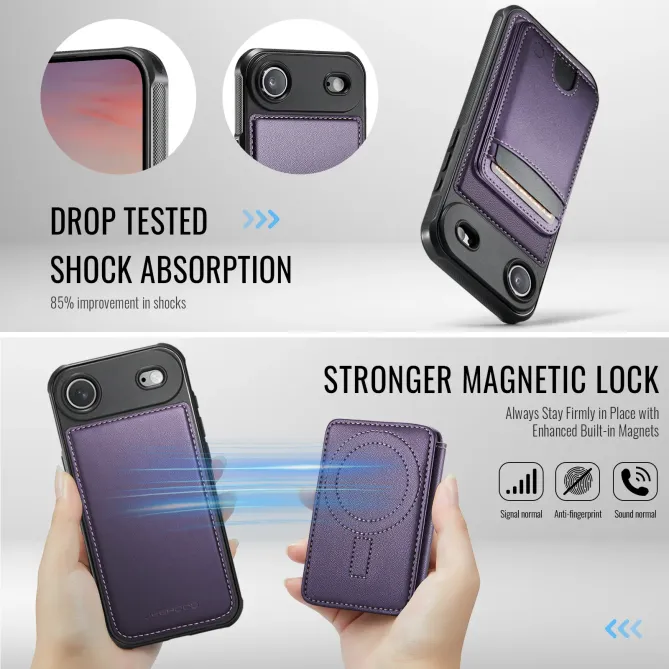 Coque iPhone Air J10 MagSafe Portefeuille Amovible