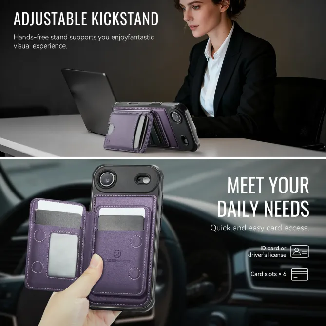 Coque iPhone Air J10 MagSafe Portefeuille Amovible