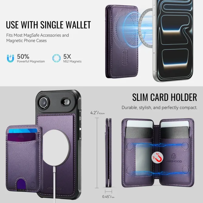 Coque iPhone Air J10 MagSafe Portefeuille Amovible