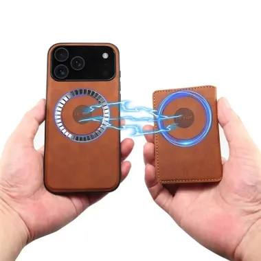 Coque iPhone 17 Pro Max Rétro avec Porte-Cartes | D13 Marron - photo 8