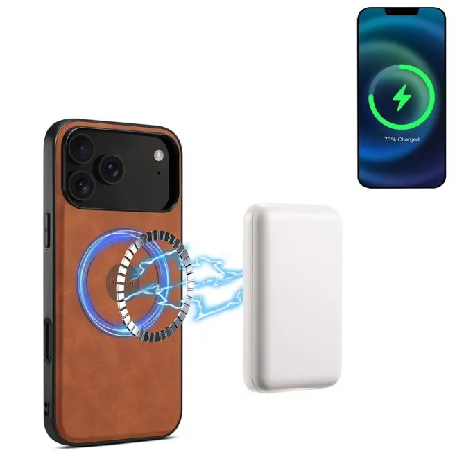 Coque iPhone 17 Pro Rétro avec Porte-Cartes | D13