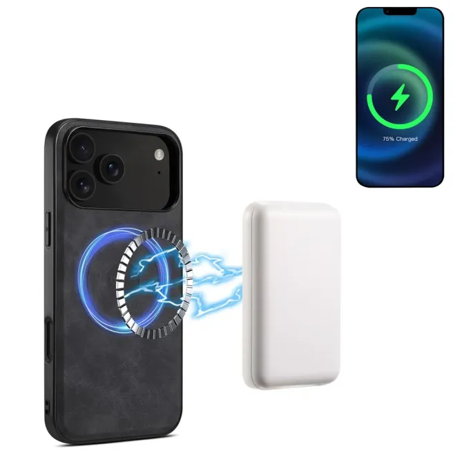 Coque iPhone 17 Pro Rétro avec Porte-Cartes | D13