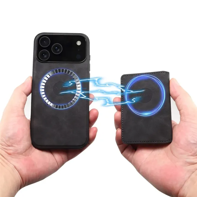 Coque iPhone 17 Pro Rétro avec Porte-Cartes | D13