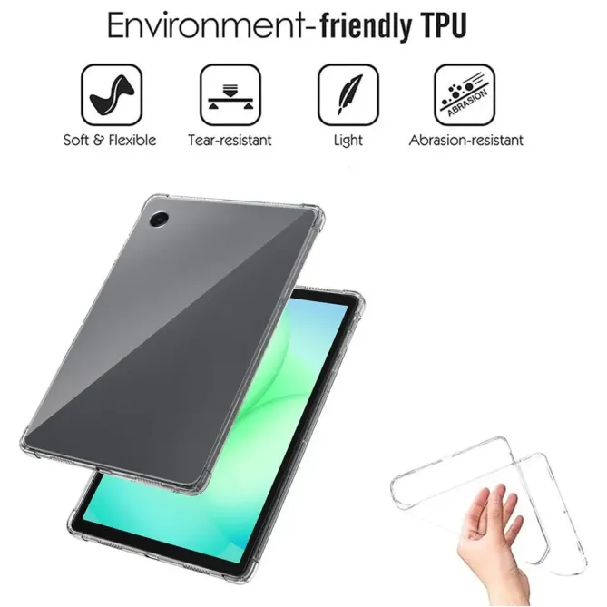 Coque Samsung Galaxy Tab A11 Transparente Antichoc + Verre Trempé