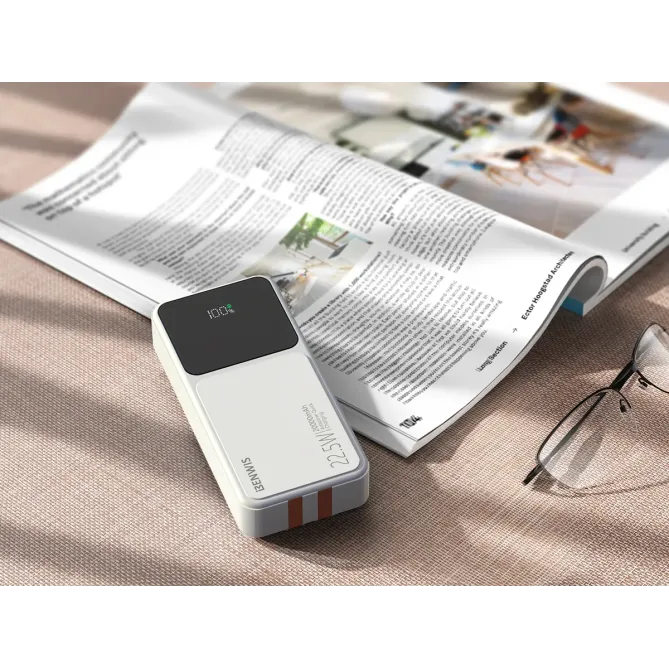 Power Bank LED 20000mAh Intégrée Type-C + iP