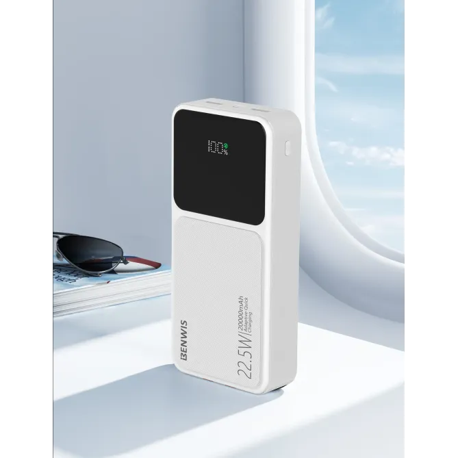 Power Bank LED 20000mAh Intégrée Type-C + iP