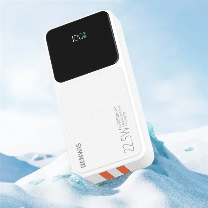 Power Bank LED 20000mAh Intégrée Type-C + iP