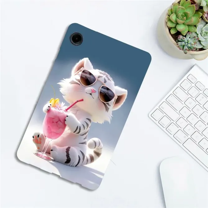 Coque Samsung Galaxy Tab A11 / A9 Chat Cocktail Été