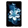 Coque Samsung Galaxy Tab A11 / A9 Fleur Bleue Artistique