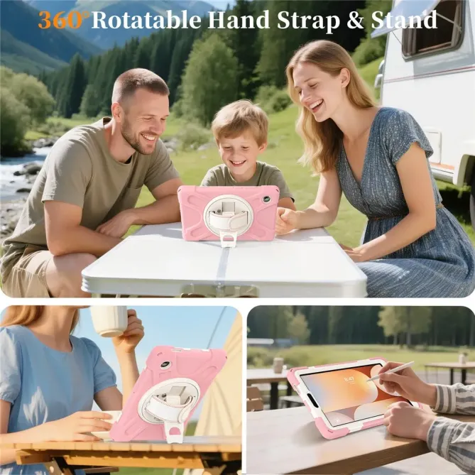 Coque Samsung Galaxy Tab A11 Support 360 degrés Bandoulière Renforcée