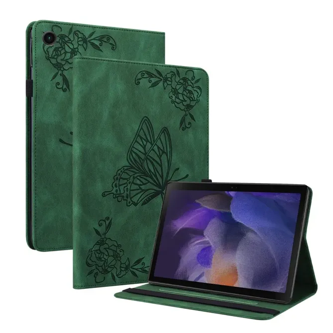 Étui Samsung Galaxy Tab A11 / A9 Papillon Fleur Simili Cuir Porte-cart
