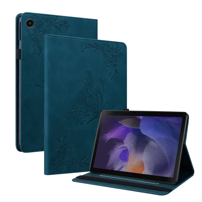 Étui Samsung Galaxy Tab A11 / A9 Papillon Fleur Simili Cuir Porte-cart