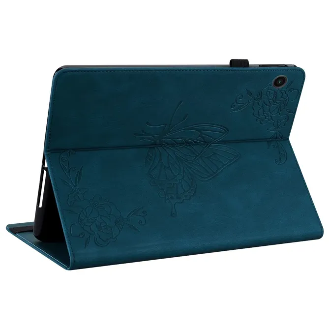 Étui Samsung Galaxy Tab A11 / A9 Papillon Fleur Simili Cuir Porte-cart