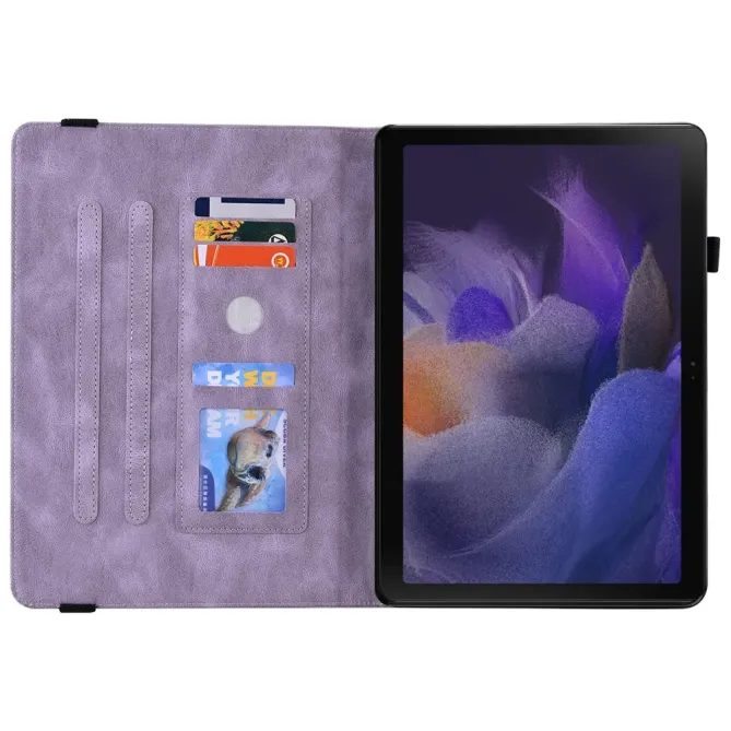 Étui Samsung Galaxy Tab A11 / A9 Papillon Fleur Simili Cuir Porte-cart