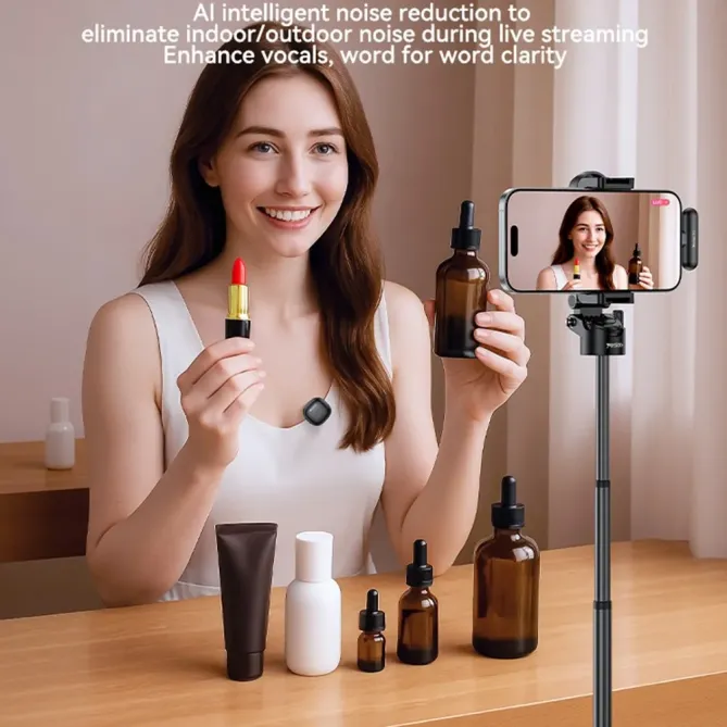 Microphone Cravate AI Type-C 48KHz Sans Fil