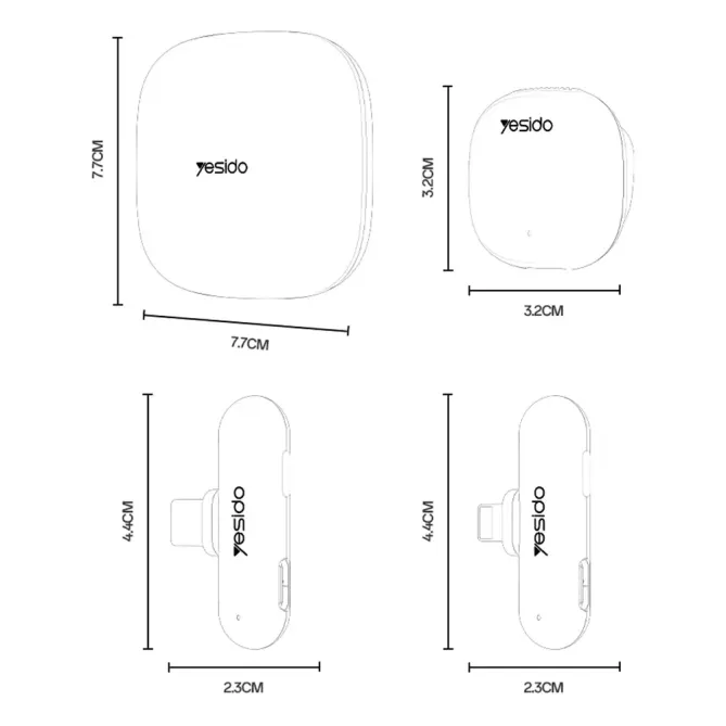 Microphone Cravate AI Type-C 48KHz Sans Fil