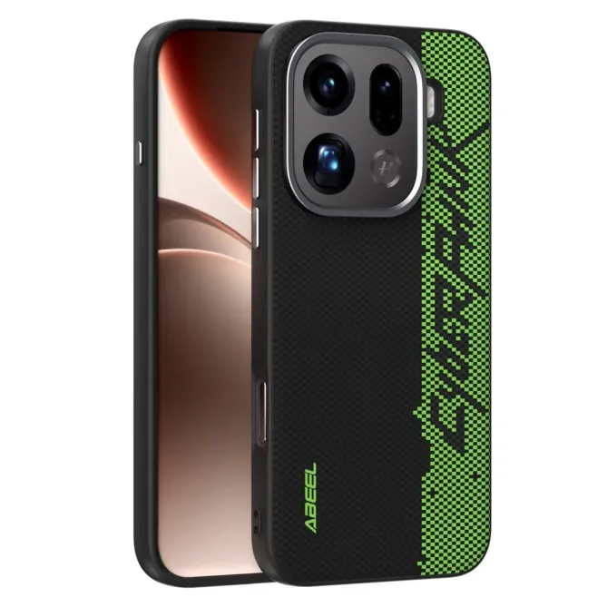 Coque Oppo Find X9 Pro 5G Racing Noir et Vert Compatible MagSafe