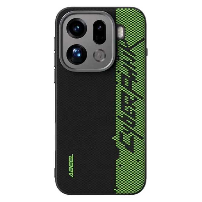 Coque Oppo Find X9 Pro 5G Racing Noir et Vert Compatible MagSafe
