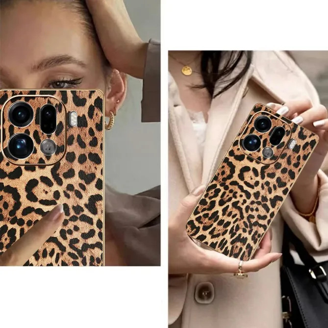 Coque Oppo Find X9 Pro 5G Léopard Doré