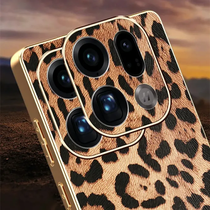 Coque Oppo Find X9 Pro 5G Léopard Doré