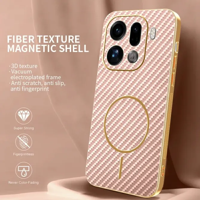 Coque Oppo Find X9 Pro 5G Texture Carbone MagSafe