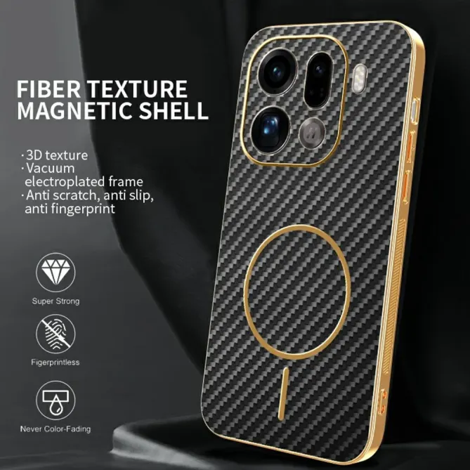 Coque Oppo Find X9 Pro 5G Texture Carbone MagSafe