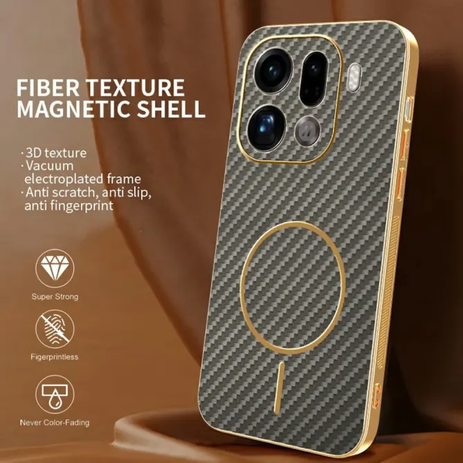 Coque Oppo Find X9 Pro 5G Texture Carbone MagSafe