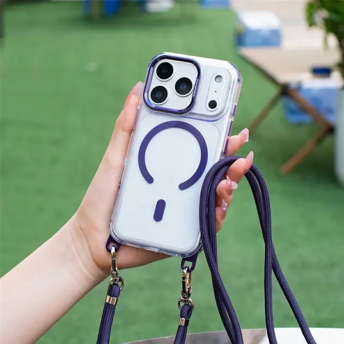 Coque iPhone 17 Pro Transparente MagSafe et Cordon