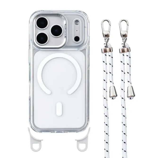 Coque iPhone 17 Pro Transparente MagSafe et Cordon