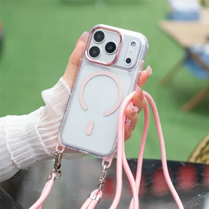 Coque iPhone 17 Pro Transparente MagSafe et Cordon