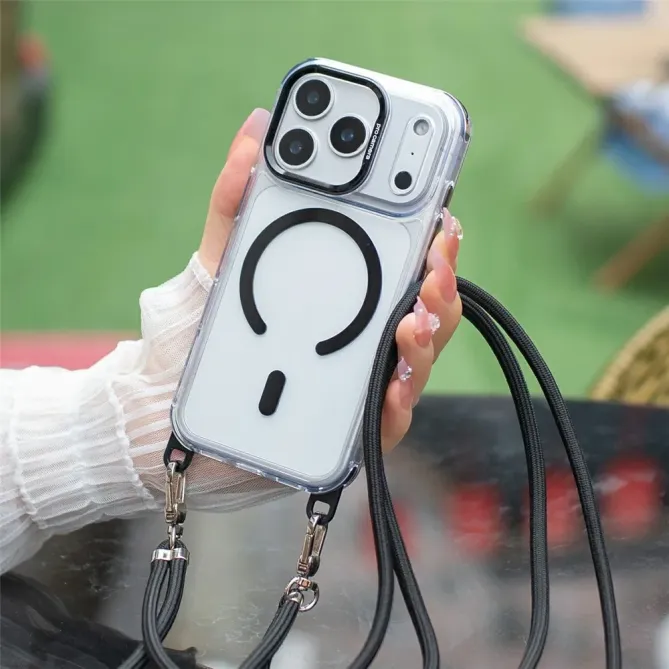 Coque iPhone 17 Pro Transparente MagSafe et Cordon