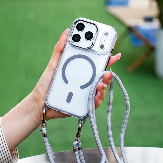 Coque iPhone 17 Pro Transparente MagSafe et Cordon