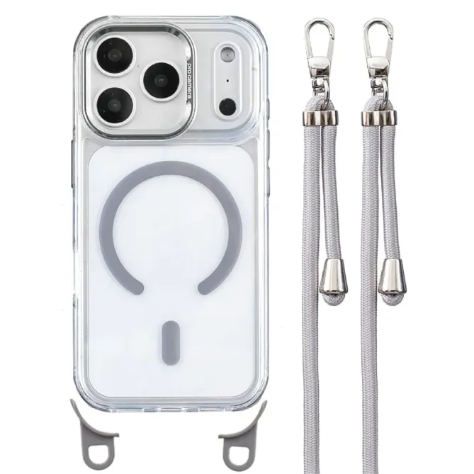 Coque iPhone 17 Pro Max Transparente MagSafe et Cordon