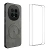 Coque Honor Magic 8 MagSafe Nappa avec 2 verre trempé