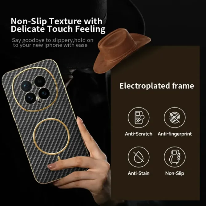 Coque Honor Magic 8 Texture Carbone MagSafe