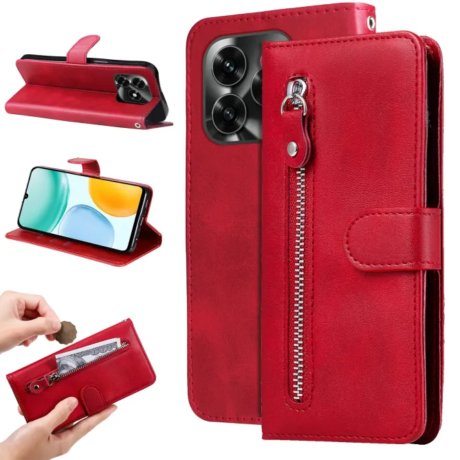 Housse Honor X5C Plus Zipper Pocket Fonction Support