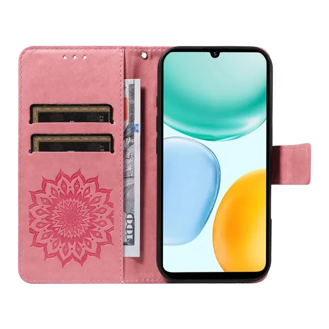 Housse Honor X5C Plus Sunflower à lanière