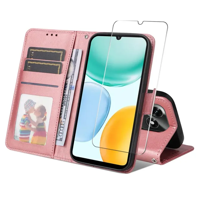 Housse Honor X5C Plus Portefeuille avec Verre Trempé