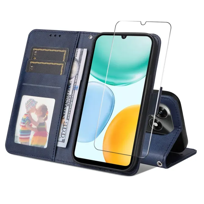 Housse Honor X5C Plus Portefeuille avec Verre Trempé